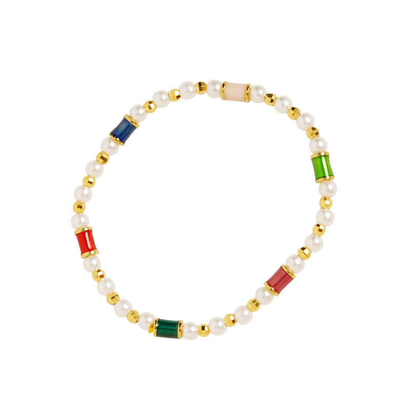 Vietnam arena oro láser perlas de agua dulce collar de perlas de nicho universal pulsera de cuentas joyería accesorios fábrica al por mayor