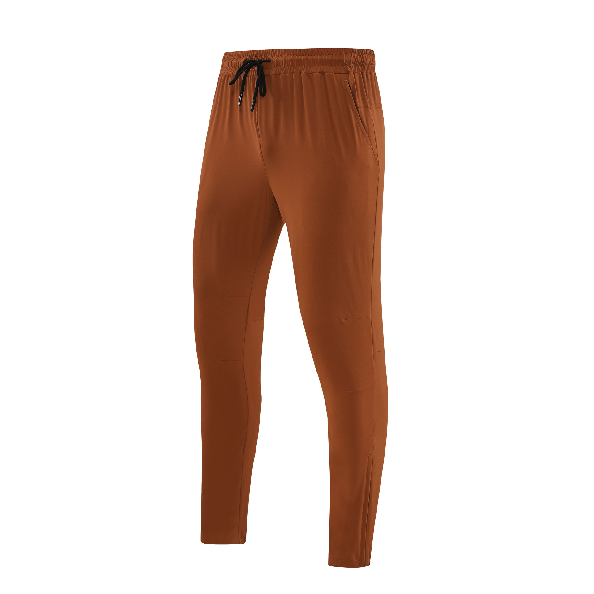 Pantalones de secado rápido impermeables para exteriores Pantalones deportivos de fitness transpirables y resistentes al desgaste de escalada de pies con cremallera elástica delgada tejida para hombres