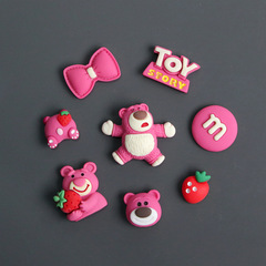 草莓熊卡通3d立體貼紙水壺杯子創意diy手工裝飾配件樹脂貼片