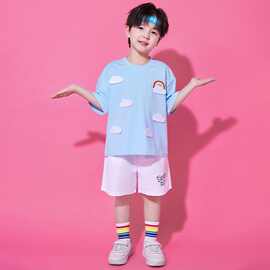六一儿童演出服小学生啦啦队服装幼儿园纱裙啦啦操云朵舞蹈表演服