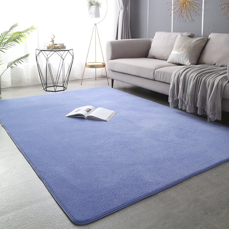 solid color coral modern non-slip square carpet for home use for…