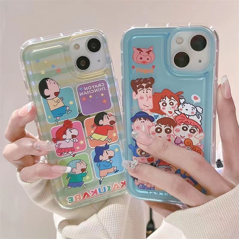 Cute Crayon Shin-Chan Iphone17Promax Phone Case Suitable for Apple 13/12Pro/11 Soft Shell Transparent