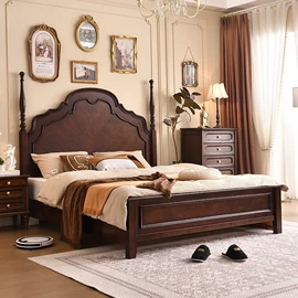 实木床;斗柜;电视柜