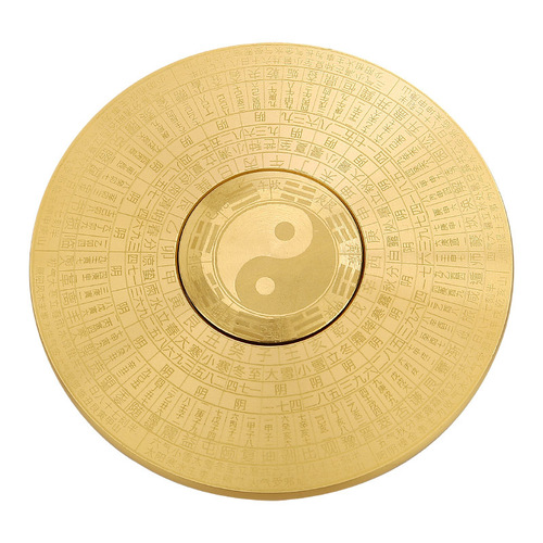 Brass Bagua Fingertip Compass Brass Solid Rotating Crafts Handle Piece Decompression Toy Manufacturer Wholesale