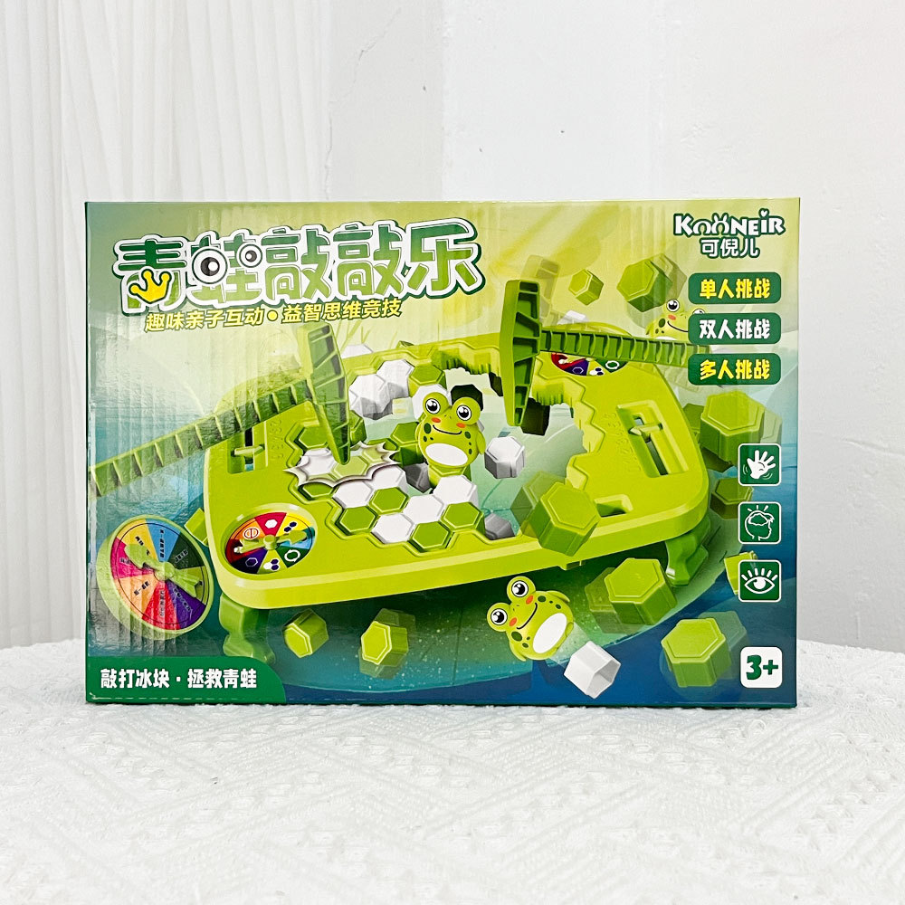 Frog Knock Music Ice Break pingüinos niños hielo juguetes de mesa padres-hijos interactivos juguetes de puzzle regalo de jardín de infantes
