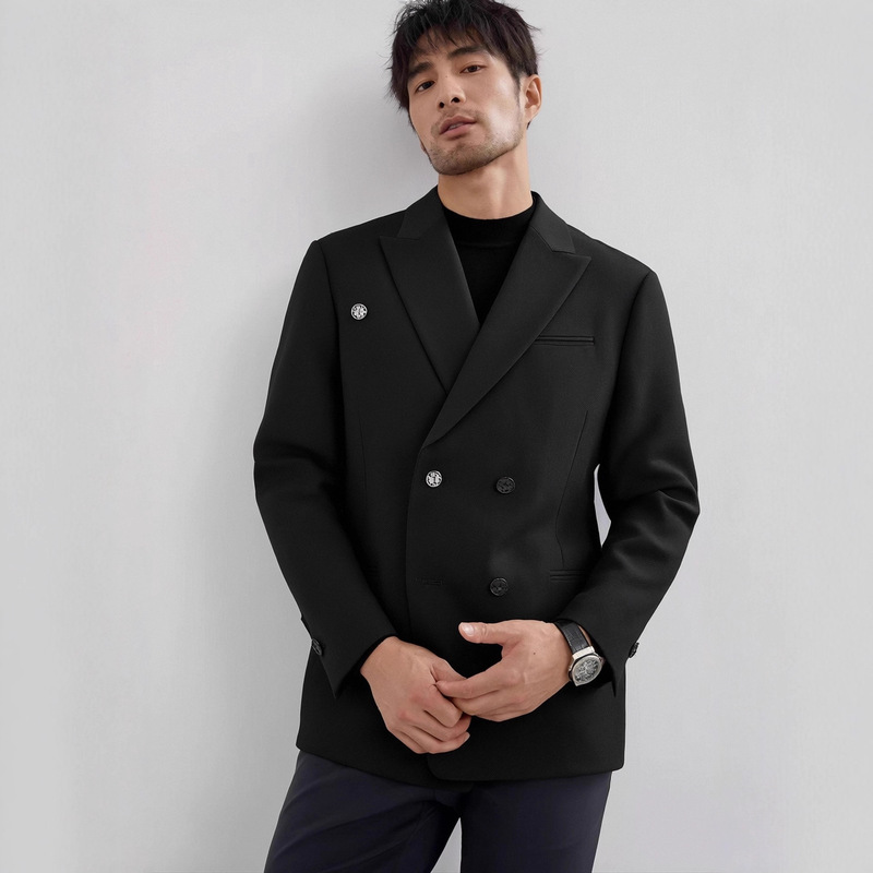 【Mall Clearance Special Price】Autumn High-End Double-Breasted Men's Business Wool Blazer
