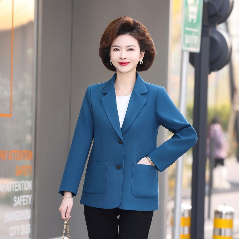 新款气质中年妈妈装秋装西装外套短款高档中老年女装上衣外穿洋气|undefined
