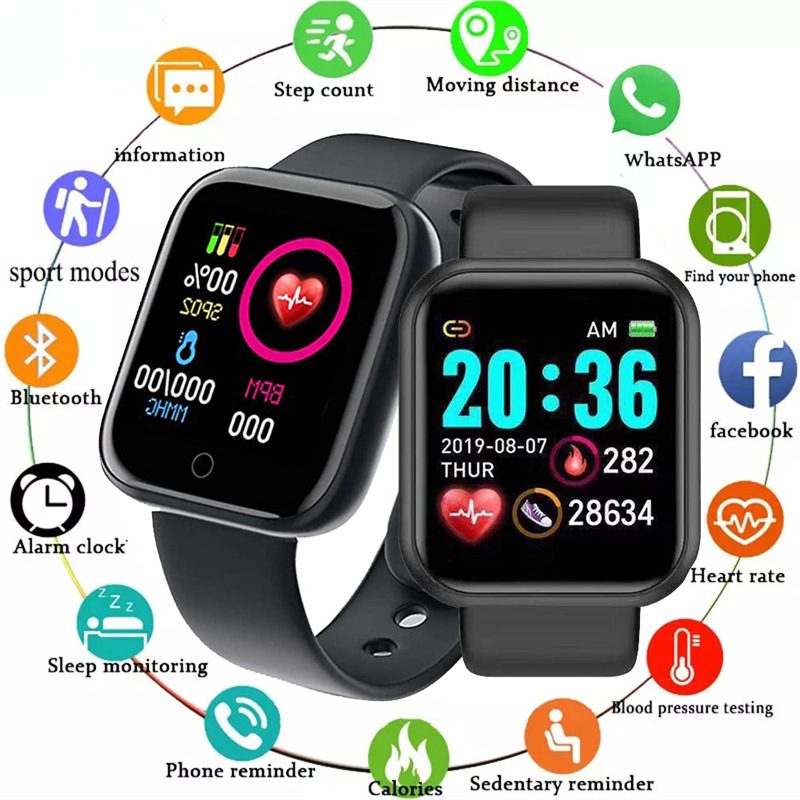 Y68 smart watch heart rate smart bracelet Blood pressure movement