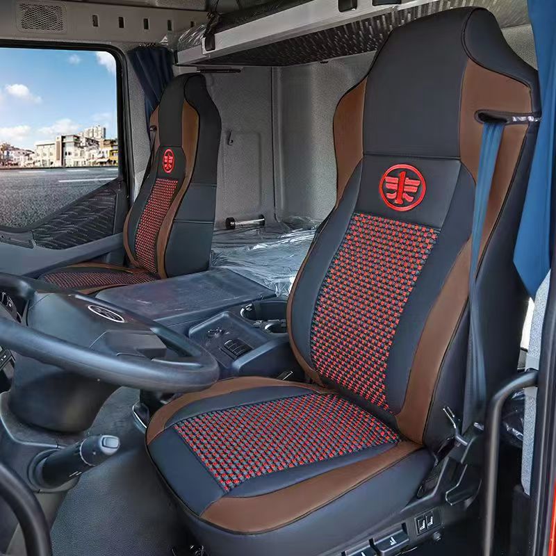 Seat cushion, seat cover – Jiefang JH6 Truck Seat - high-end-starry-sky-ice-silk-black-coffee-separate-driver-seat-piece