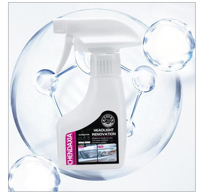 Headlight Refurbishment Kit 180ml Car Headlight Cleaning and Restoration Vehicle Lampshade Cleaning Agent Set