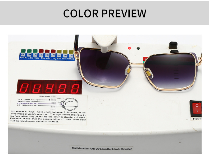 European and American Modern Retro Sunglasses High-end Women's INS Sunglasses All-match Fashionable Metal Sunglasses 5G21_voghion.com