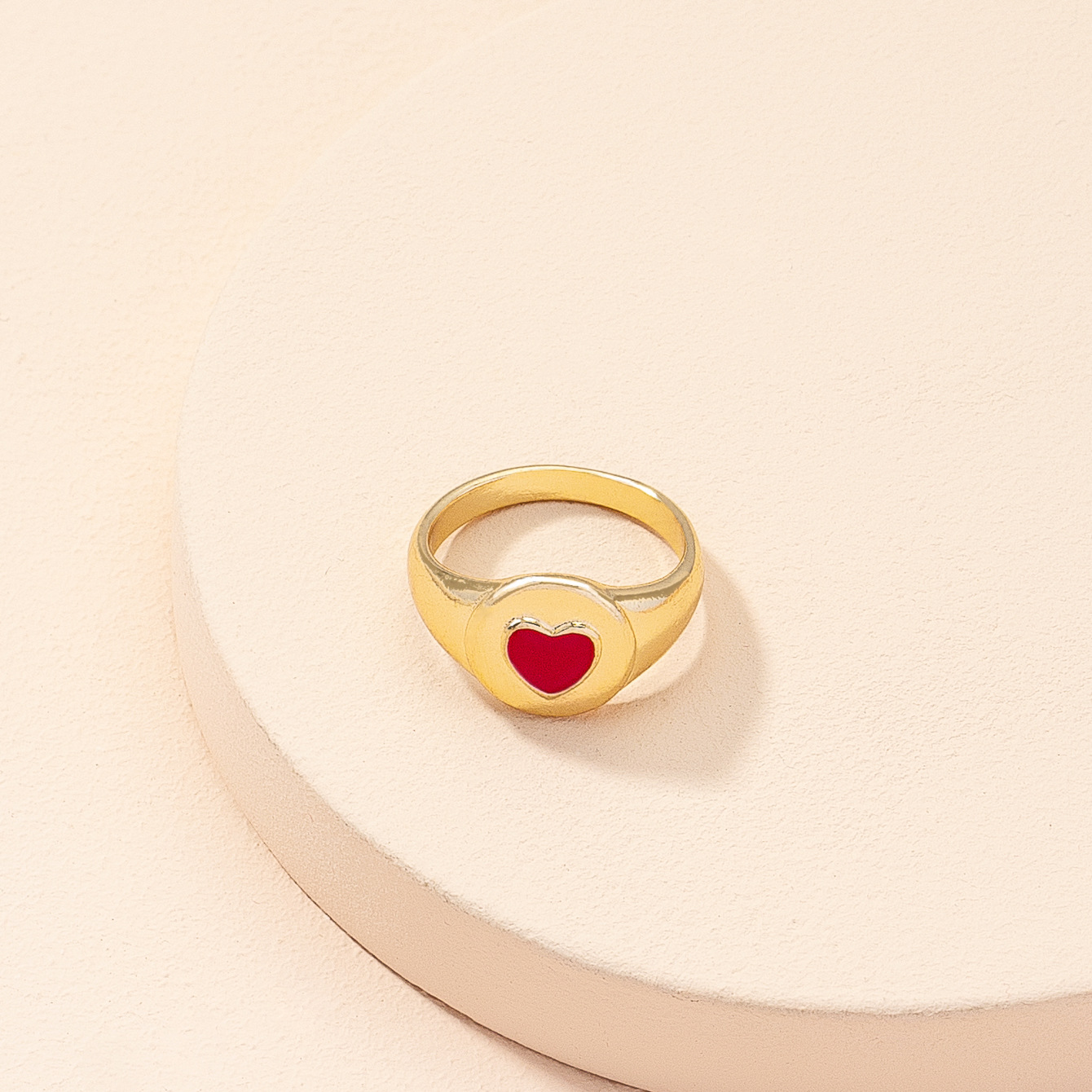 Retro Heart Shape Alloy Ring display picture 7