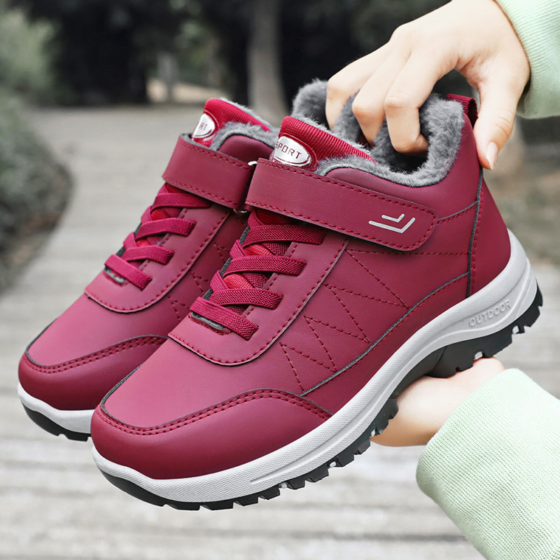 Zapatos de algodón de invierno al aire libre zapatos de caminata gruesos calentamiento botas de nieve grandes parejas botas de algodón casuales al por mayor