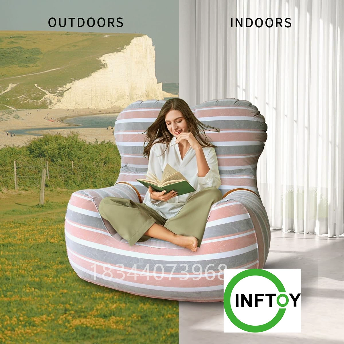 Надувной диван кресло на открытом воздухе диван стул для кемпинга кофе складной один диван