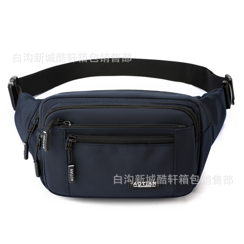 New cross-border waist bag for men, multifunctional, suitable for outdoor activities, water-resistant, large capacity, men's crossbody bag, ideal for business and carrying a wallet