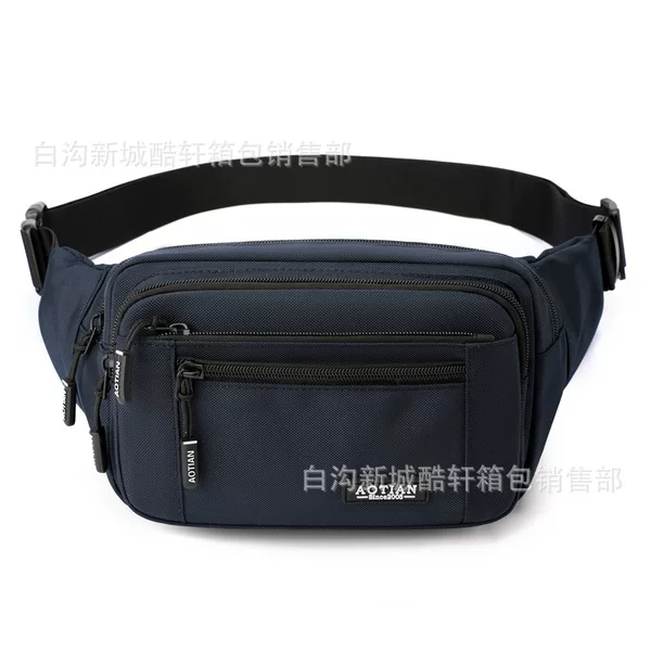 New cross-border waist bag for men, multifunctional, suitable for outdoor activities, water-resistant, large capacity, men's crossbody bag, ideal for business and carrying a wallet
