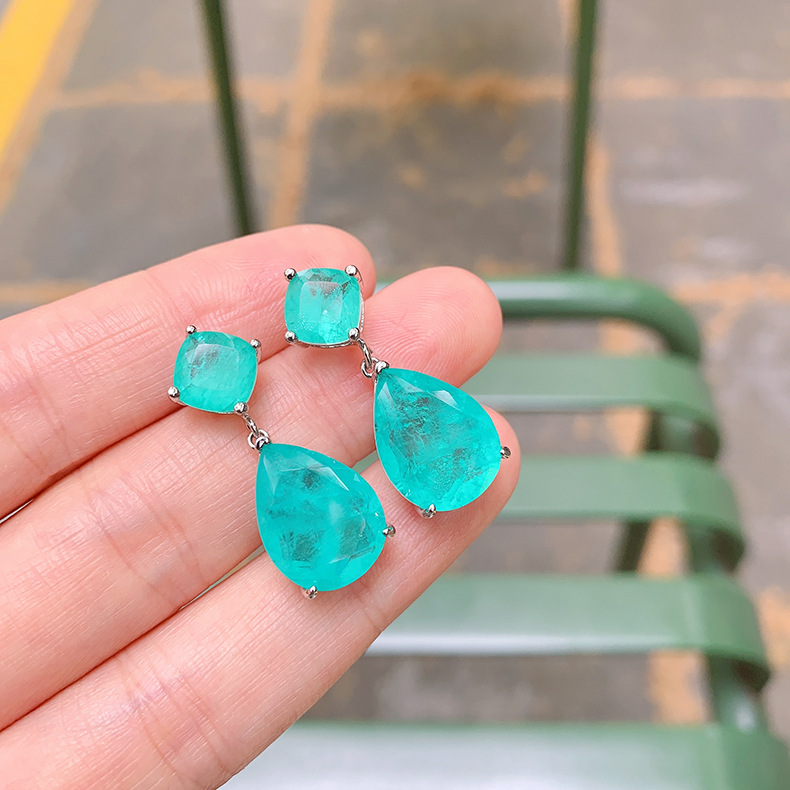 8g Weight Drop Earrings Classification 1 Pair Quantity Birthday Occasion Artificial Gemstones Material Geometric Pattern Women'S Gender Retro Style Retro Geometric Artificial Gemstones Women's Drop Earrings 1 Pair 15