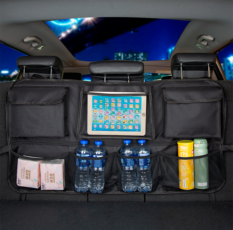 Trunk Seat Hanging Bag, Suv Rear Seat Multifunctional Storage Net Bag, Large Capacity Car Storage Bag, Storage Box