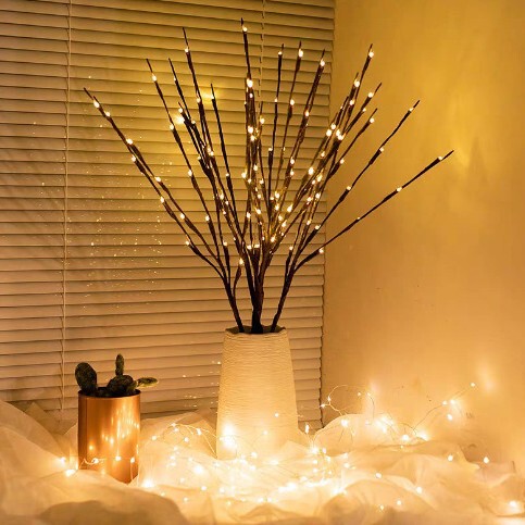 Cross-Border Artificial Tree Branch Led Lights Vine Lights Branch Lights Room Bedroom Decoration String Lights Tree Lights