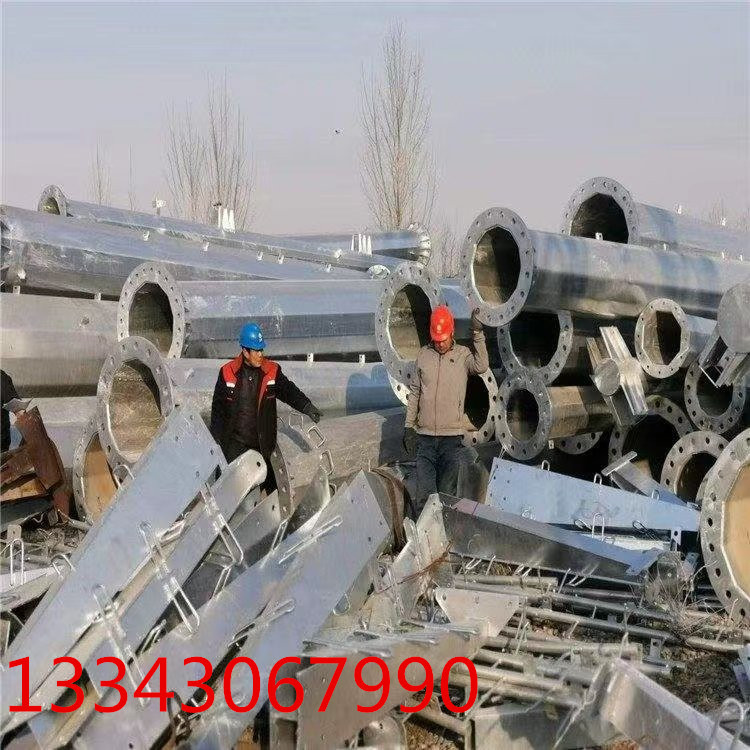 110KV电力钢杆 高压钢制电力塔 输电钢杆 耐张转角钢管杆批发