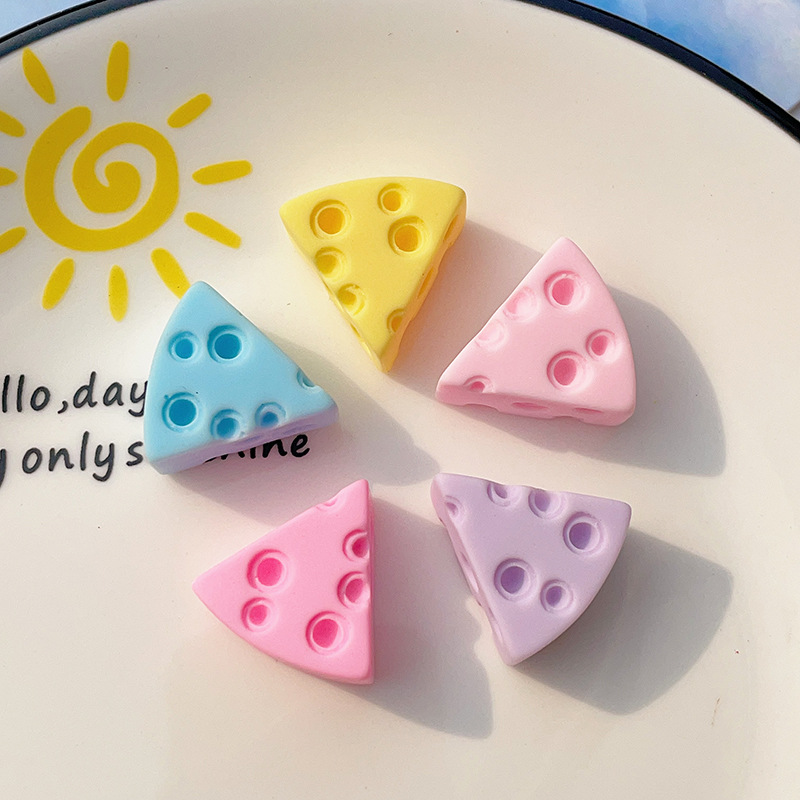 Color creativo queso Queso DIY accesorios de resina crema pegamento horquilla anillo de pelo caja del teléfono