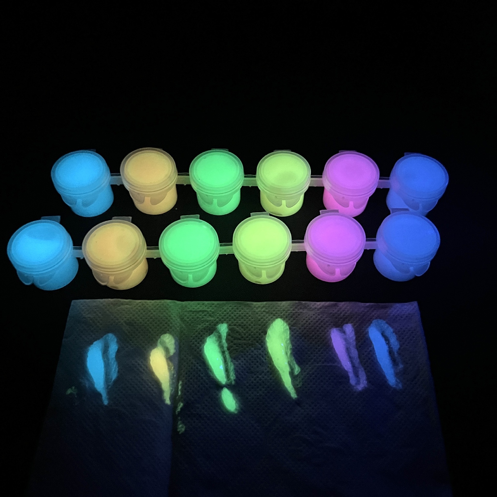 3ml pigmento de acrílico nocturna DIY impermeable pintura nocturna pintura luminiscente pintura de mano ropa humana 5ml pigmento fluorescente