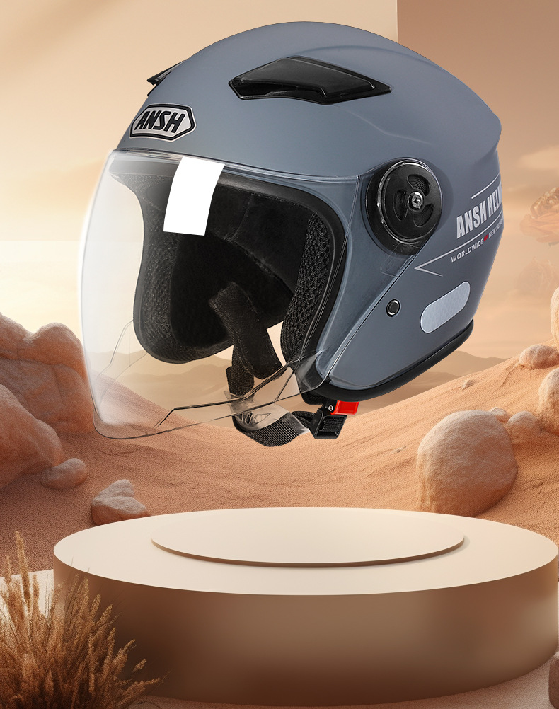 3C certification anti-fog motorcycle helmet Harley autumn and winter four seasons universal men's and women's HD sunscreen electric car helmet
