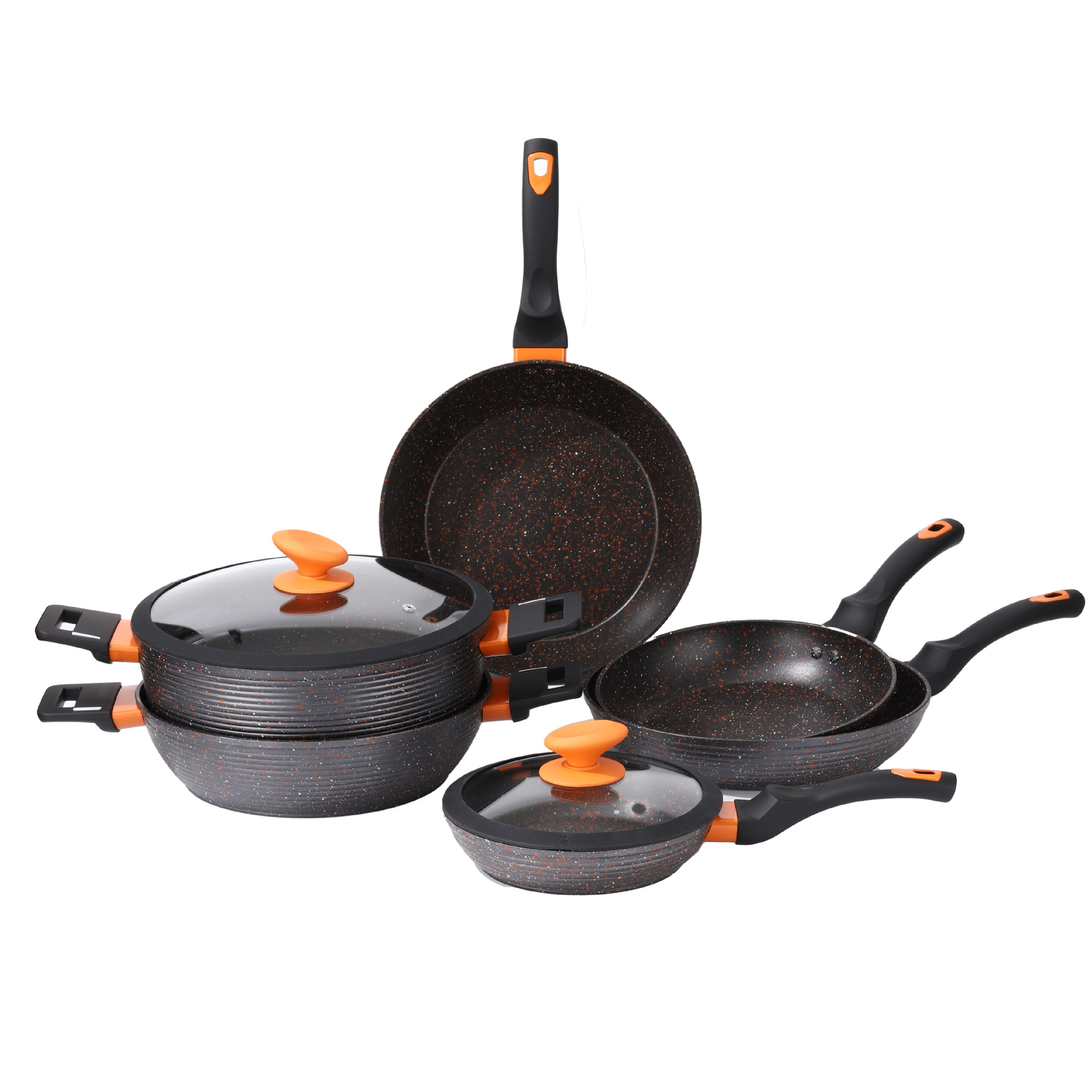 Yipinhong crossover Maifan Stone sartén antiadherente sin humo de aceite Sartén de estilo occidental para el hogar Sartén de sopa Set al por mayor