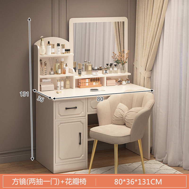 Tocador de estilo europeo Dormitorio moderno y simple celebridad de Internet estilo ins pequeño apartamento hogar pequeño mesa de maquillaje junto a la cama de alta gama