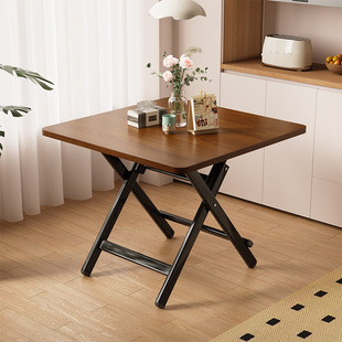 Foldable Table Dining Table Home Small Table Simple Round Table Rental House Outdoor Portable Stall Dining Square Table