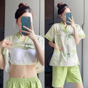 2025 New Chinese Style Sauna Suit for Women, Pure Cotton with Chest Pad, Cute Bathrobe, Massage Suit, Pajamas, Men's Sauna Suit