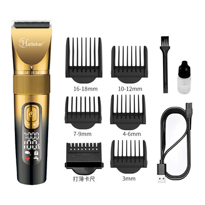 新款电动理发器全身水洗油头电推剪推子发廊剃光头美发工具