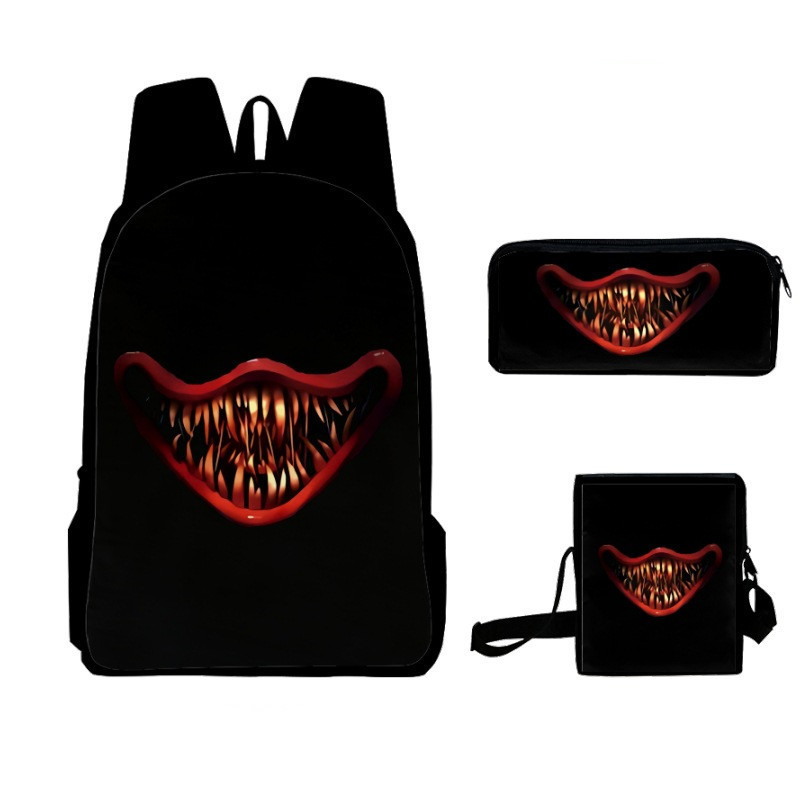 Poppy Playtime Anime ryggsäck Student skolväska i tre sæt Fyndiq