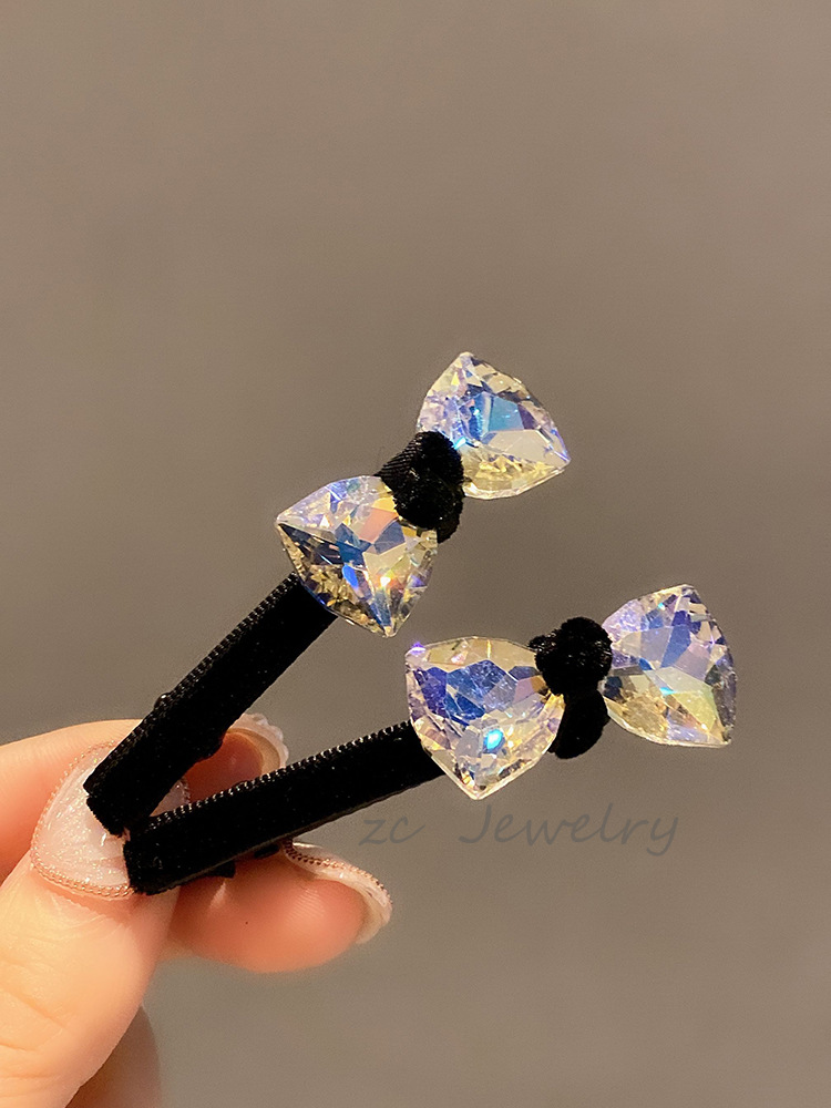 Women's Elegant Bow Knot Artificial Crystal Hair Clip display picture 3