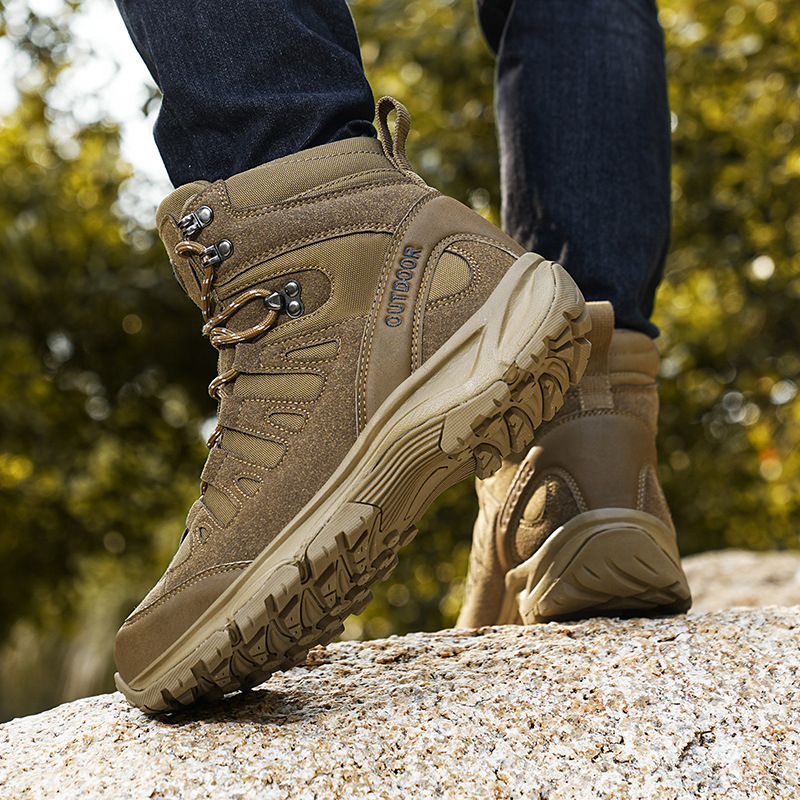 Botas militares, zapatos de combate transfronterizos para hombres, zapatos de entrenamiento de campo, zapatos de montaña, zapatos de senderismo transfronterizos
