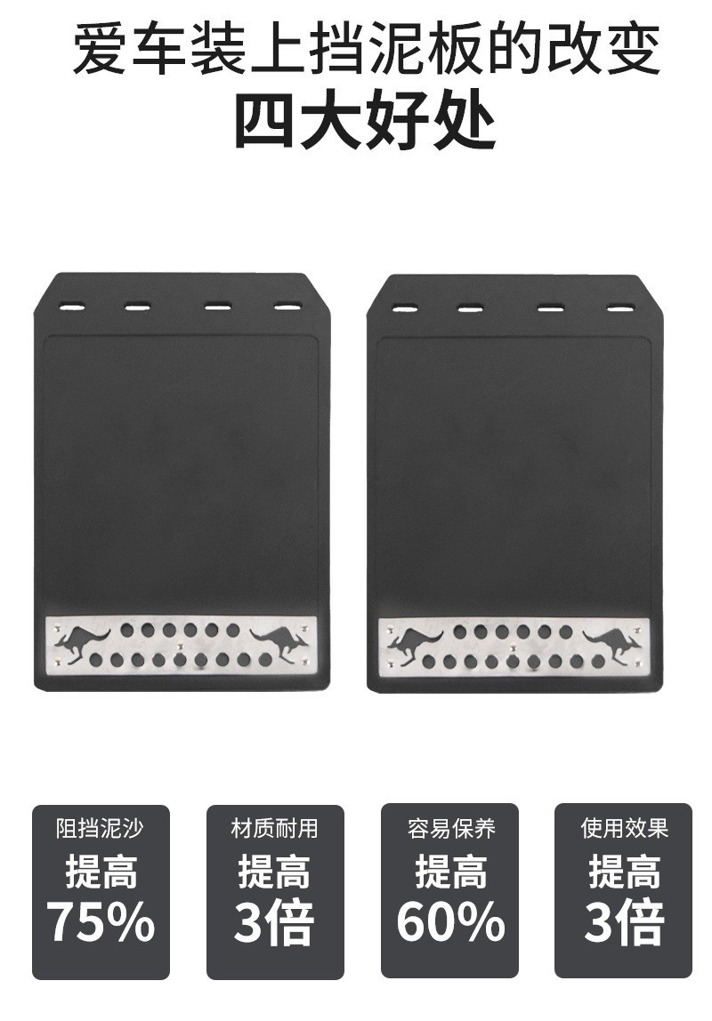 New Universal Car Modified Mud Flaps, Anti-Splash Car Mud Flaps, Eva Plastic Car Mud Flaps