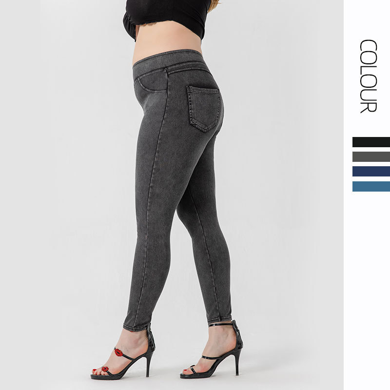Europa y América caliente nuevo extendido más tamaño yoga fitness jeans cintura alta cadera bolsillo deportes pantalones Casuales