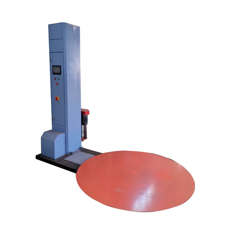 湖南娄底全自动圆盘缠绕机预拉伸膜打包缠绕机 拉伸膜托盘打包机自动 托盘加压预拉缠绕包装机智能裹包机缠绕机