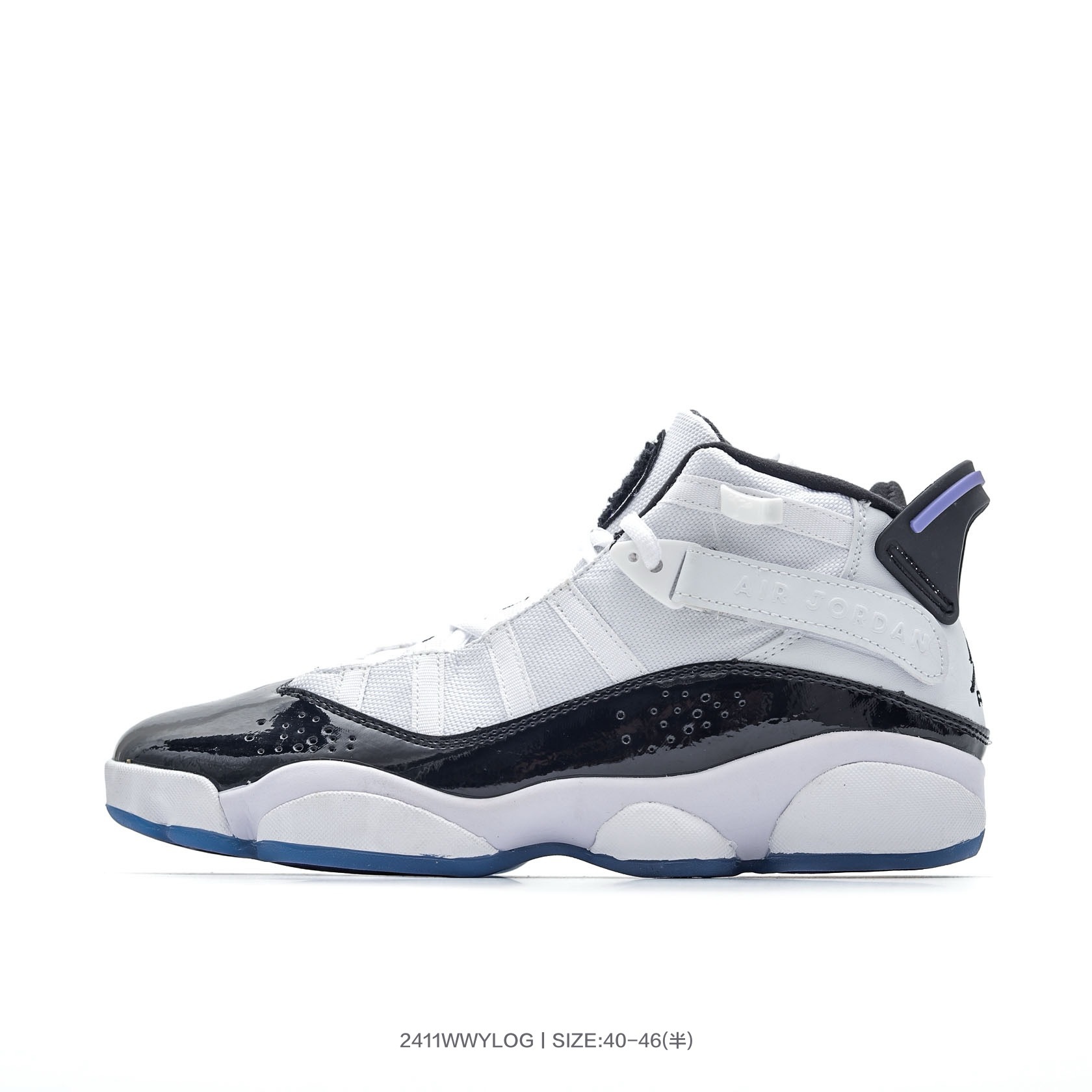 Putian AJ seis coronas zapatos de baloncesto de alto nivel samurai negro para hombre al aire libre cómodos zapatos deportivos casuales de moda