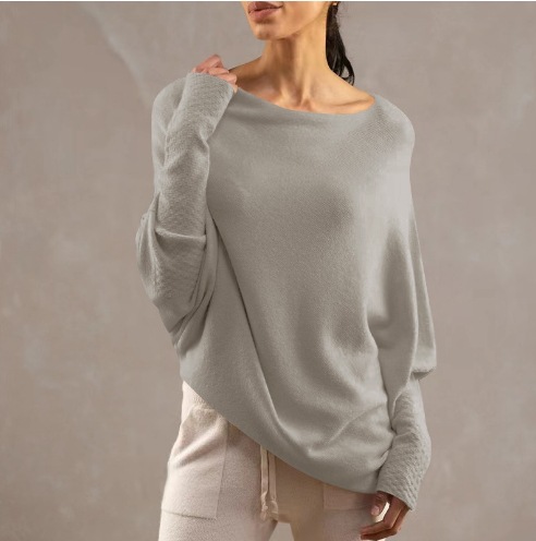 라이트 그레이 니트 풀오버