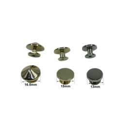 箱包皮具固定装饰扣 礼品盒拉手 高档锌合金工字钉15mm平面螺丝钉