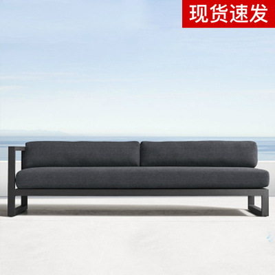 Sofá al aire libre esquina patio al aire libre jardín terraza casa modelo simple silla china impermeable sol muebles de aleación de aluminio