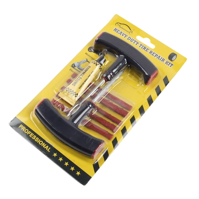 Car Tire Repair Tool Set, Motorcycle Vacuum Tire Strip, Quick Repair Universal Emergency Repair Tool Kit (Kempinq və səyahət) - black-and-red-8-piece-plug-in-card-set