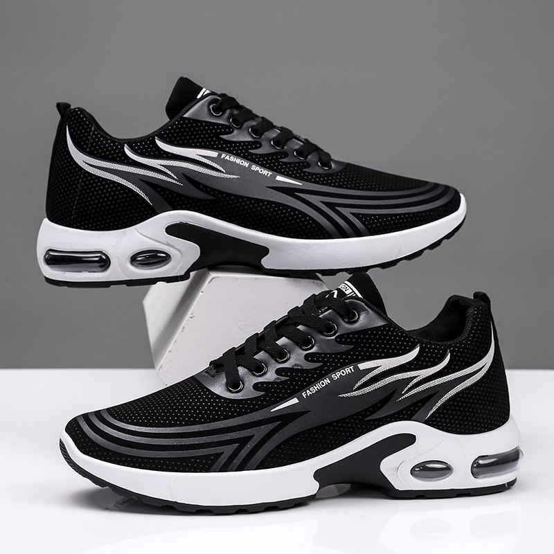 Nuevos zapatos deportivos para hombre, zapatos casuales transpirables de malla modernos y a la moda, zapatos para correr cómodos con suela blanda, zapatos casuales para hombre