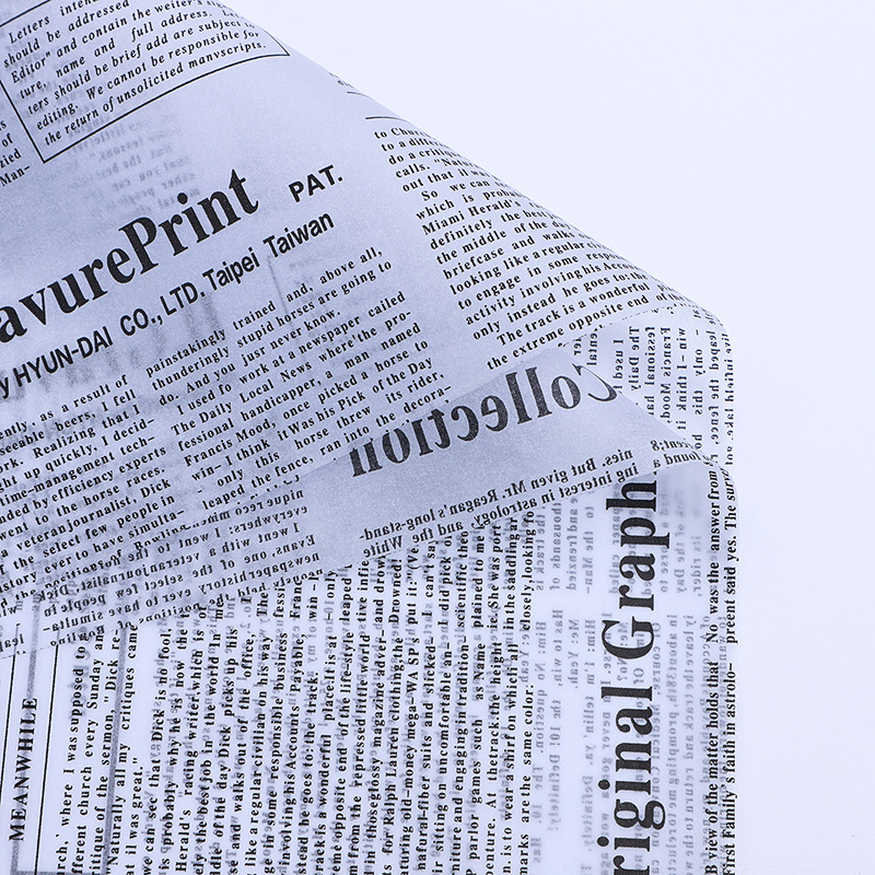 Retro papel Kraft periódico inglés papel de pera 20 piezas de revestimiento de embalaje material de embalaje de flores de papel