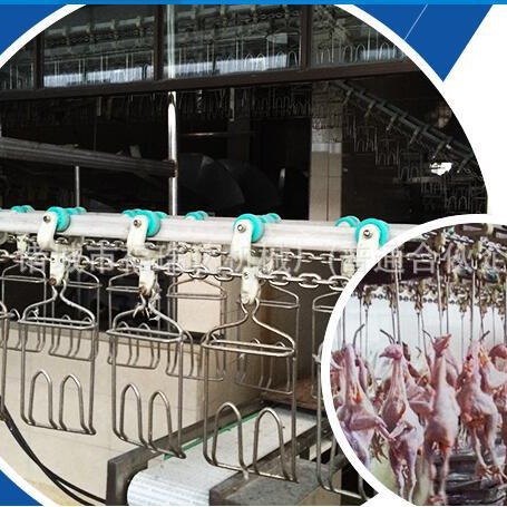 家禽屠宰流水线配件 不锈钢挂鸡鸭钩 尼龙滑架 鸡宰杀链条