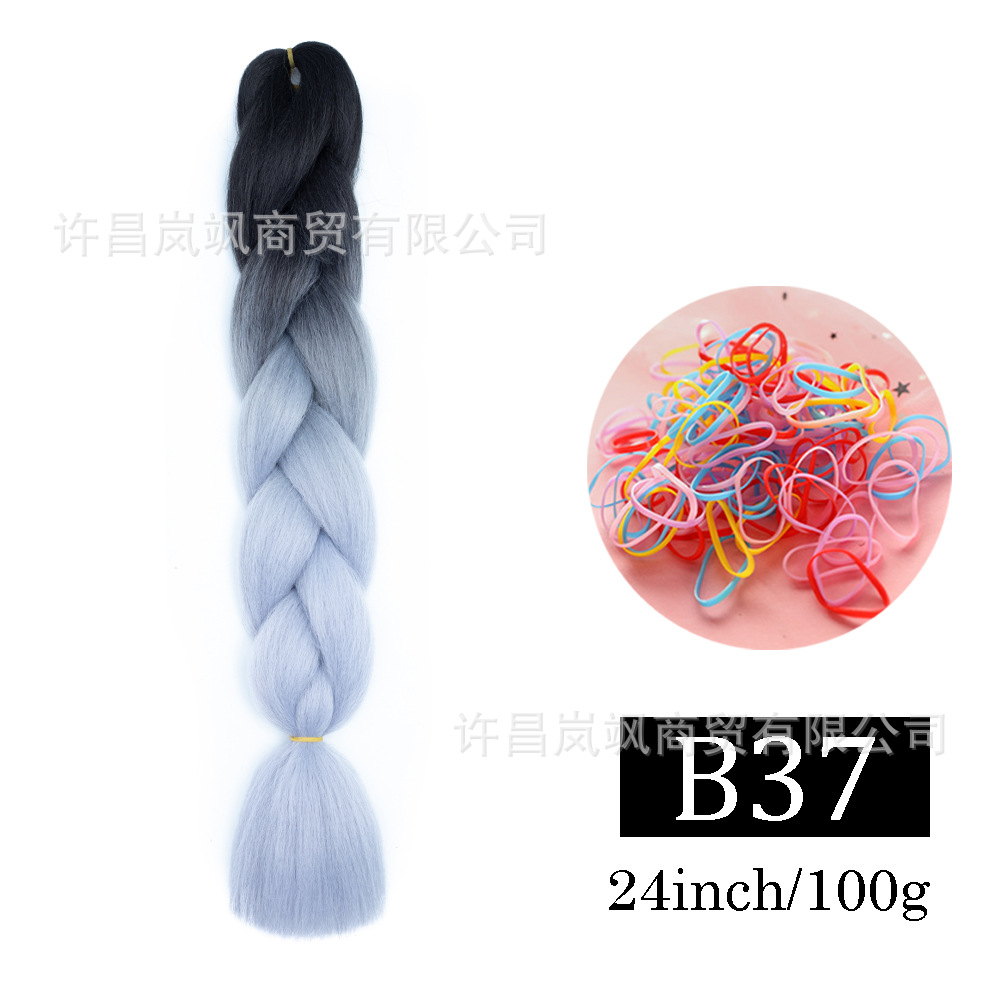 Peluca de trenza grande africana, color, trenza sucia, cuerda para el cabello, degradado, fibra química, trenza grande, reggae, hip-hop, trenza sucia, trenza