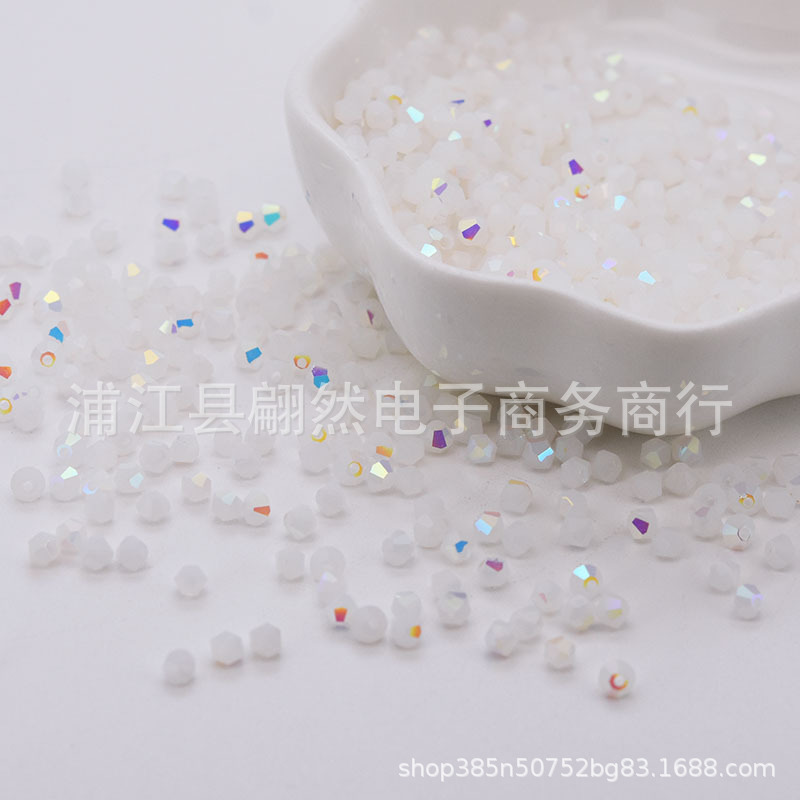 Ngọc trắng AB màu / Hạt kim cương boutique 3mm (100 chiếc/gói)
