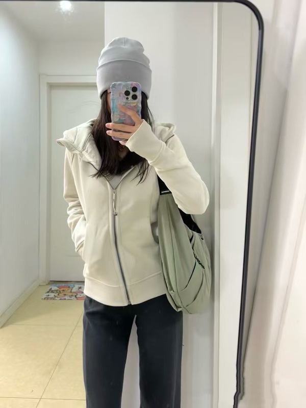 lulu Scuba同款秋冬修身显瘦加绒拉链带帽卫衣休闲舒适连帽衫外套|undefined