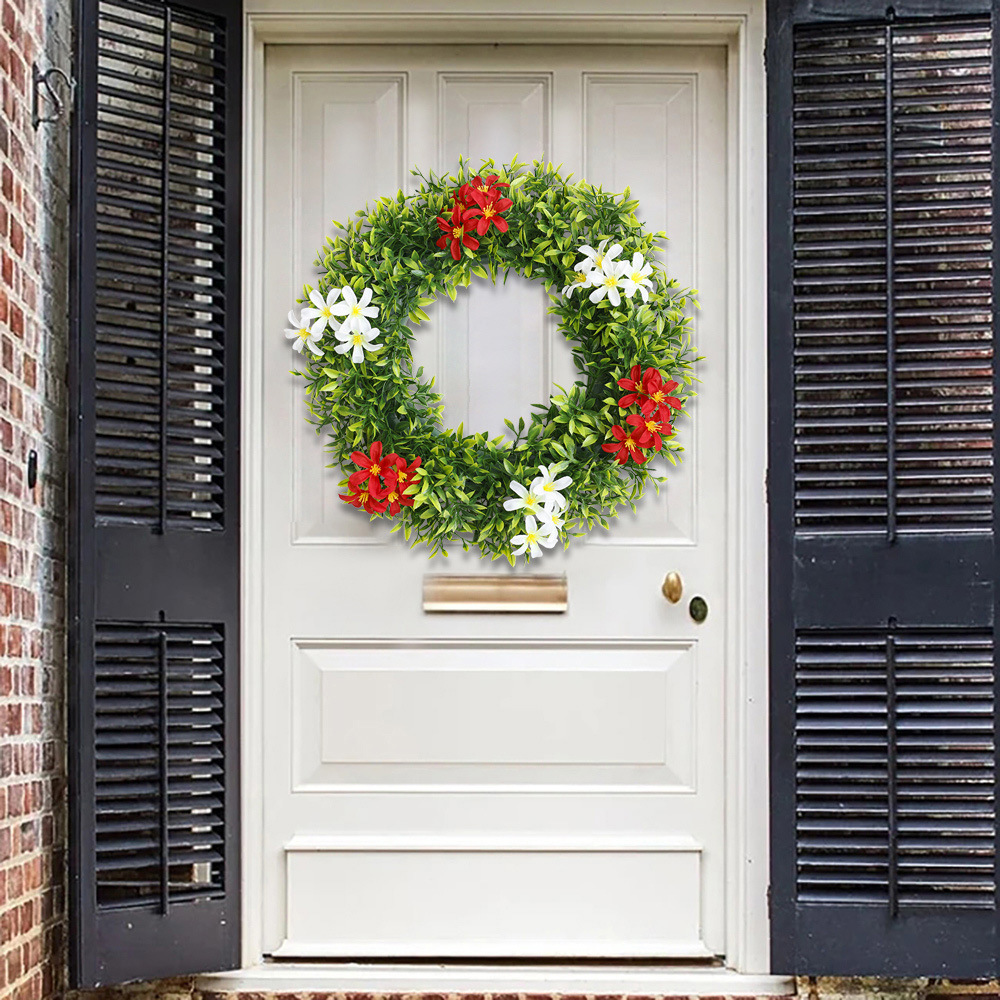 Nueva primavera guirnalda transfronteriza artificial Garland puerta delantera adornos primavera guirnalda decoración colorido eucalipto guirnalda